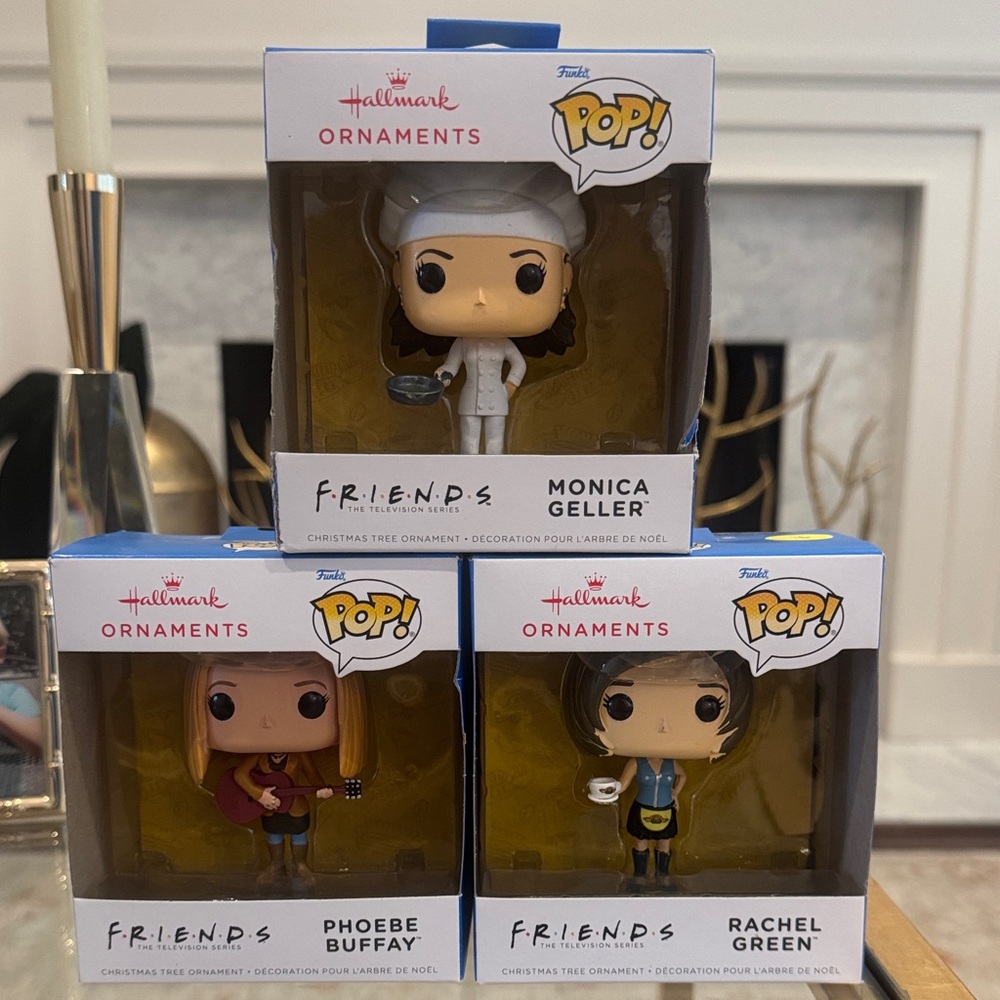 Hallmark Friends Pop! Ornaments Set - Monica, Phoebe, Rachel